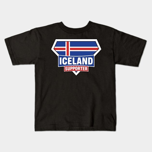 Iceland Super Flag Supporter Kids T-Shirt by ASUPERSTORE